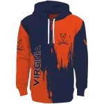 virginia cavaliers splatter effect blue hoodie best selling