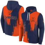 virginia cavaliers splatter effect blue hoodie best selling