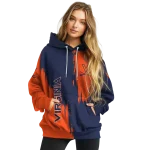 virginia cavaliers splatter effect blue hoodie best selling