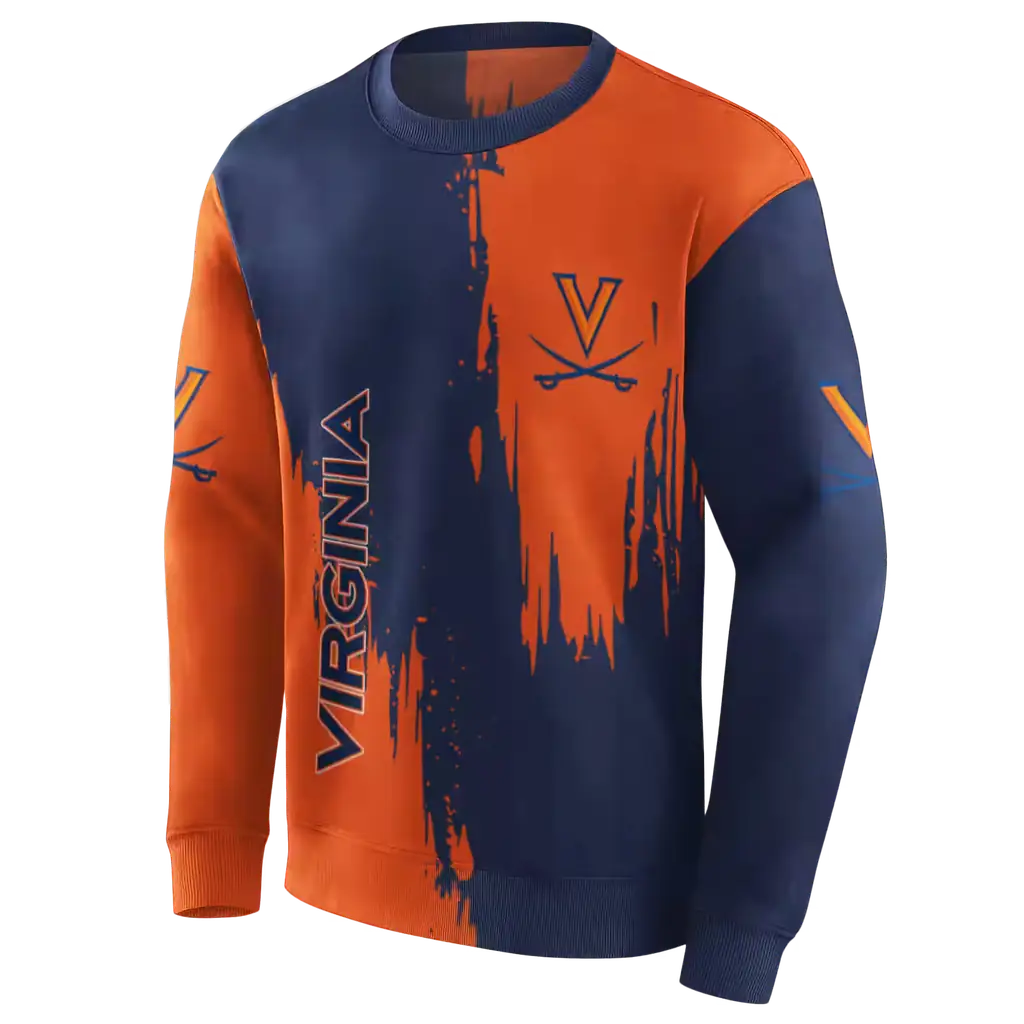virginia cavaliers splatter effect blue hoodie new arrival virginia cavaliers splatter effect blue hoodie new arrival