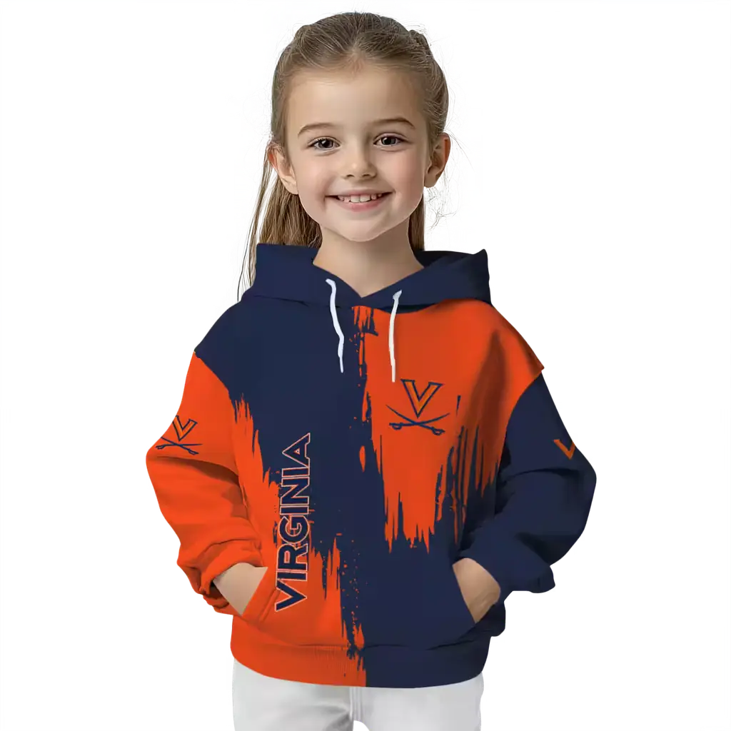 virginia cavaliers splatter effect blue hoodie top rated virginia cavaliers splatter effect blue hoodie top rated