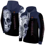 virginia cavaliers sugar skull blue black hoodie best selling