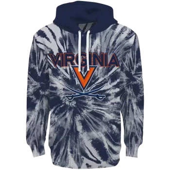 virginia cavaliers tie dye pattern blue hoodie best selling