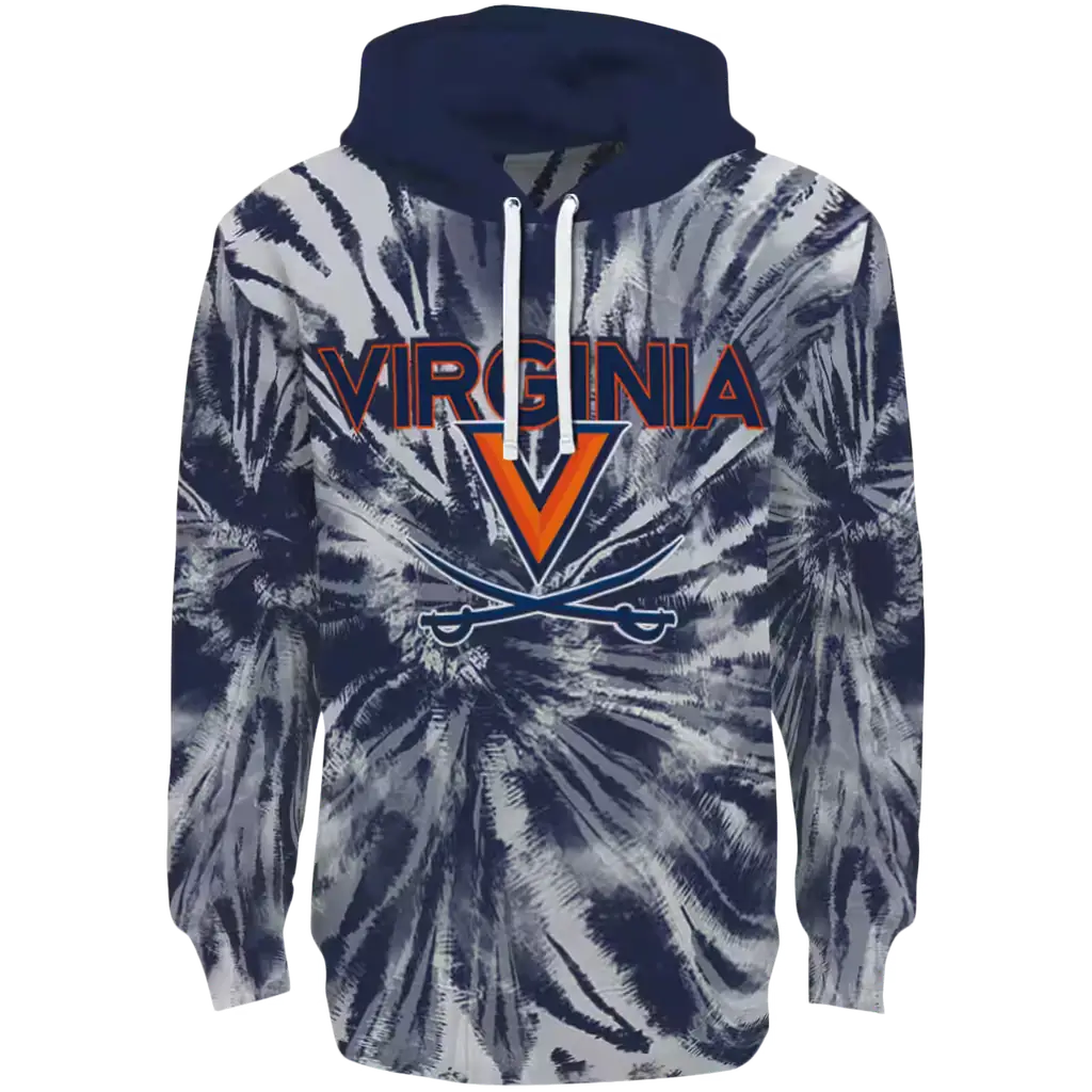 virginia cavaliers tie dye pattern blue hoodie best selling virginia cavaliers tie dye pattern blue hoodie best selling