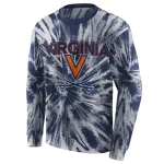 virginia cavaliers tie dye pattern blue hoodie best selling