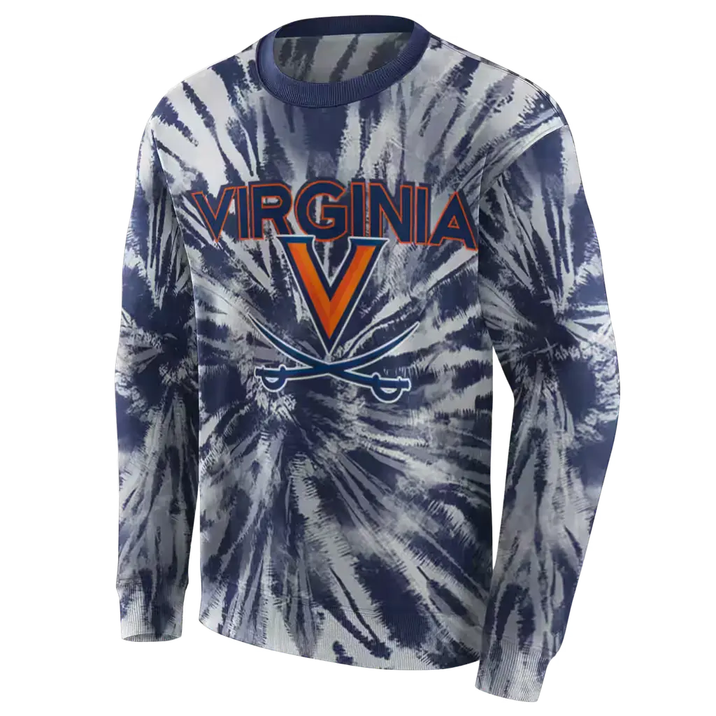 virginia cavaliers tie dye pattern blue hoodie new arrival virginia cavaliers tie dye pattern blue hoodie new arrival