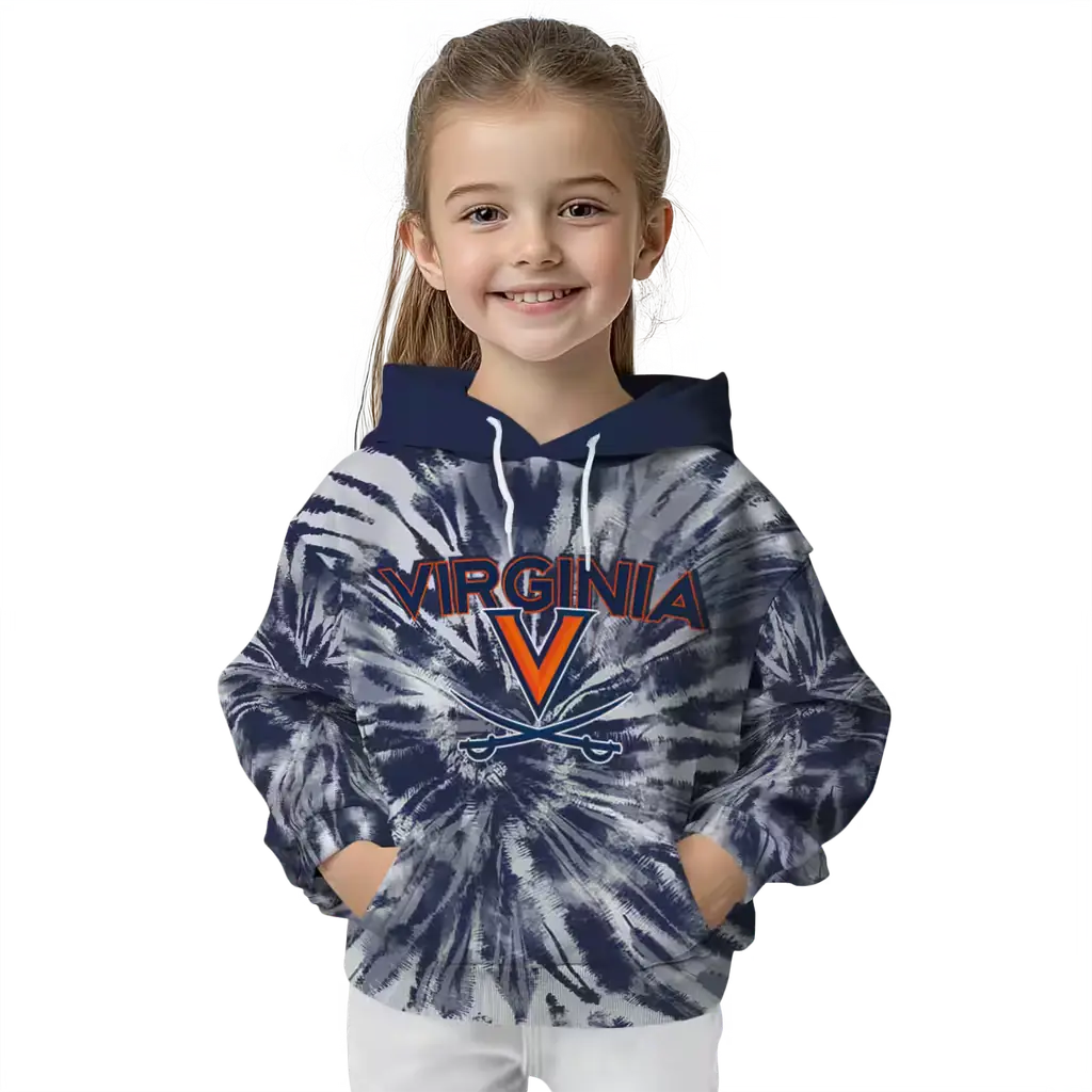 virginia cavaliers tie dye pattern blue hoodie top rated virginia cavaliers tie dye pattern blue hoodie top rated