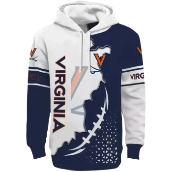 virginia cavaliers triangular pattern blue white hoodie best selling