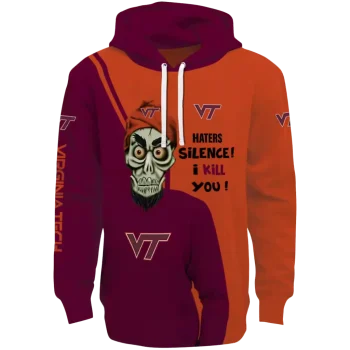virginia tech hokies achmed skull maroon hoodie best selling
