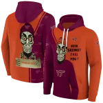 virginia tech hokies achmed skull maroon hoodie best selling