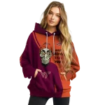 virginia tech hokies achmed skull maroon hoodie best selling