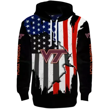 virginia tech hokies american pride black hoodie best selling