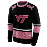 virginia tech hokies awareness ribbon black pink hoodie best selling