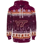 virginia tech hokies christmas trees maroon hoodie best selling