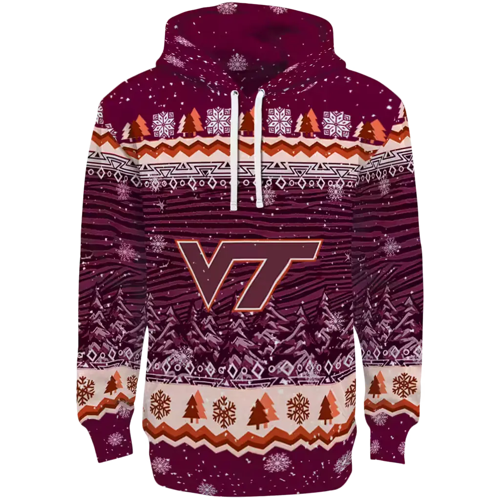 virginia tech hokies christmas trees maroon hoodie best selling virginia tech hokies christmas trees maroon hoodie best selling