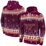 virginia tech hokies christmas trees maroon hoodie best selling