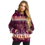 virginia tech hokies christmas trees maroon hoodie best selling