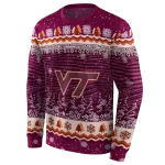 virginia tech hokies christmas trees maroon hoodie best selling