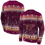 virginia tech hokies christmas trees maroon hoodie best selling