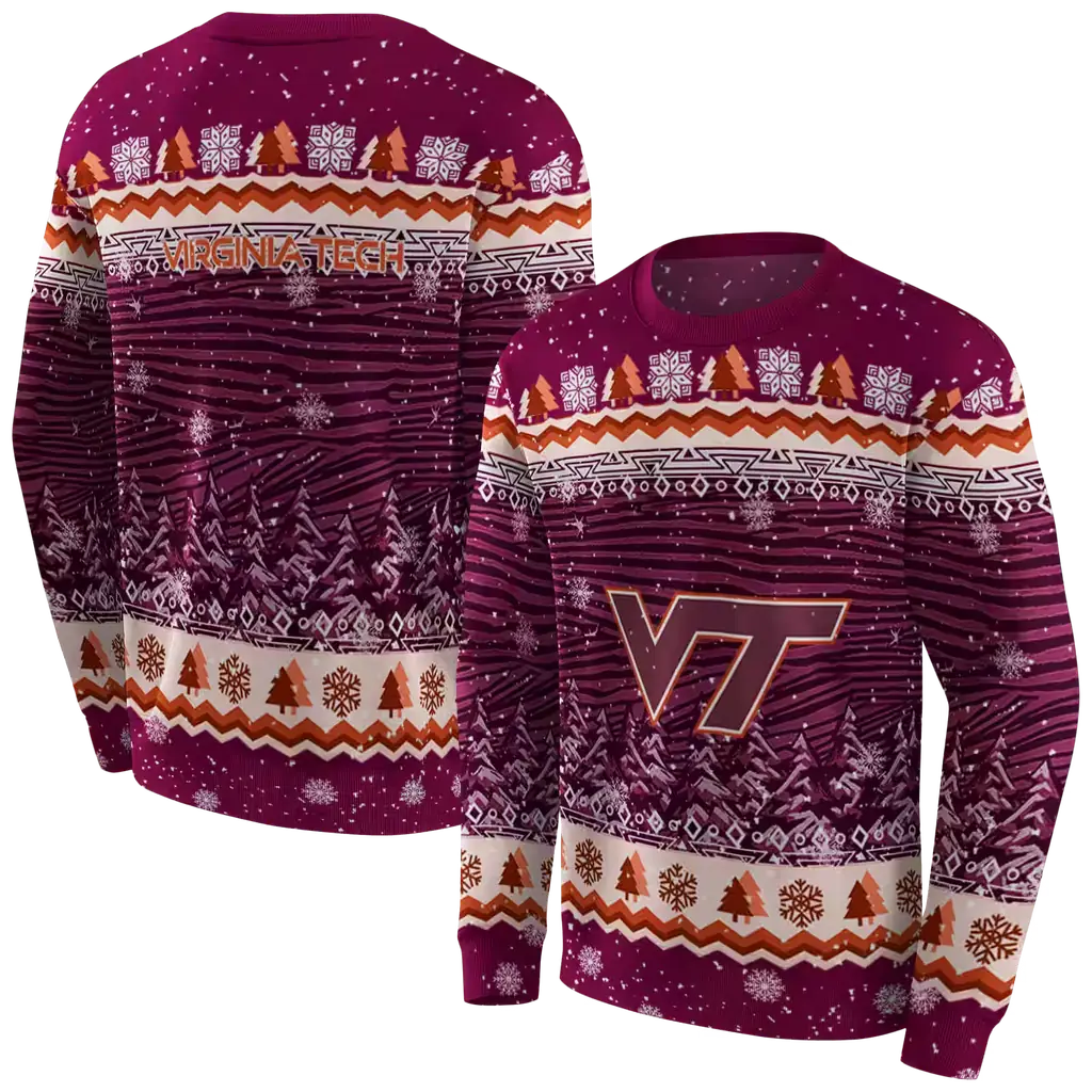 virginia tech hokies christmas trees maroon hoodie premium grade virginia tech hokies christmas trees maroon hoodie premium grade