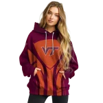 virginia tech hokies concentric lines maroon black hoodie best selling
