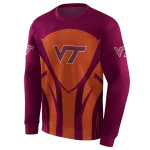 virginia tech hokies concentric lines maroon black hoodie best selling