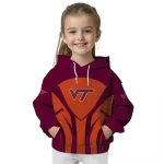 virginia tech hokies concentric lines maroon black hoodie best selling