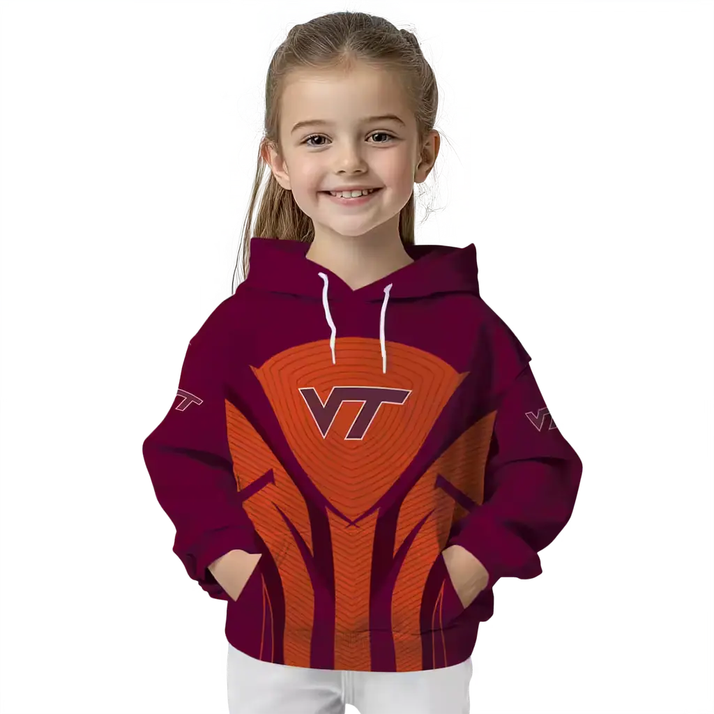 virginia tech hokies concentric lines maroon black hoodie top rated virginia tech hokies concentric lines maroon black hoodie top rated
