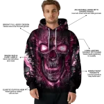 virginia tech hokies demonic skull maroon black hoodie best selling