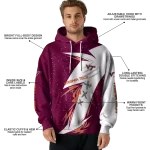 virginia tech hokies dynamic slash maroon white hoodie best selling