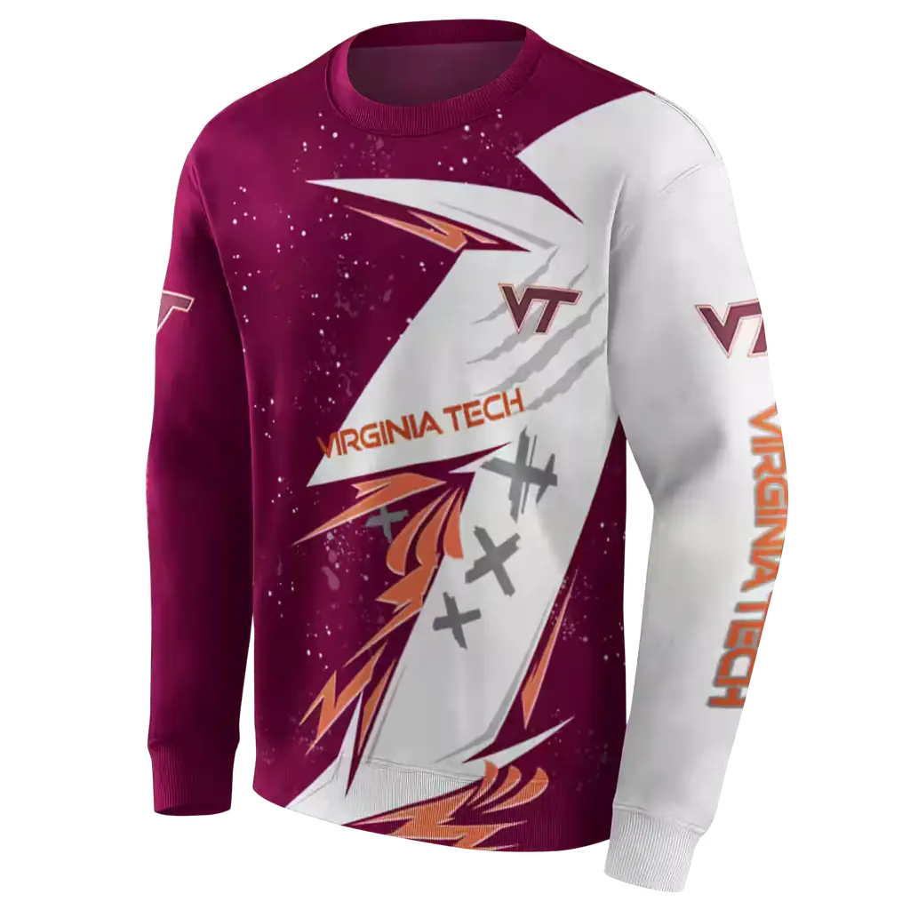 virginia tech hokies dynamic slash maroon white hoodie new arrival virginia tech hokies dynamic slash maroon white hoodie new arrival