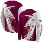 virginia tech hokies dynamic slash maroon white hoodie best selling