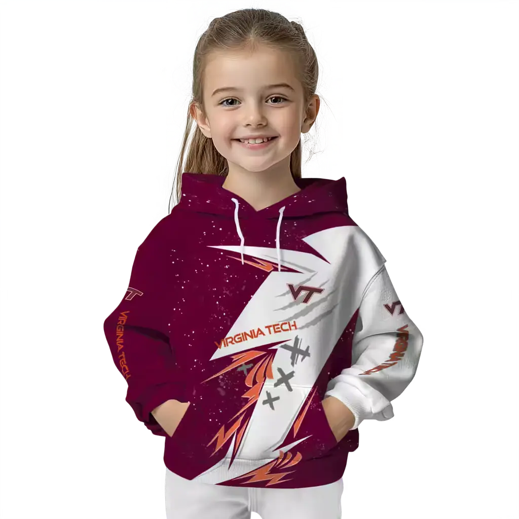 virginia tech hokies dynamic slash maroon white hoodie top rated virginia tech hokies dynamic slash maroon white hoodie top rated