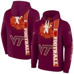 virginia tech hokies football heartbeat maroon hoodie best selling