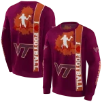 virginia tech hokies football heartbeat maroon hoodie best selling