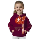 virginia tech hokies football heartbeat maroon hoodie best selling
