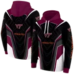 virginia tech hokies futuristic pattern maroon black hoodie best selling