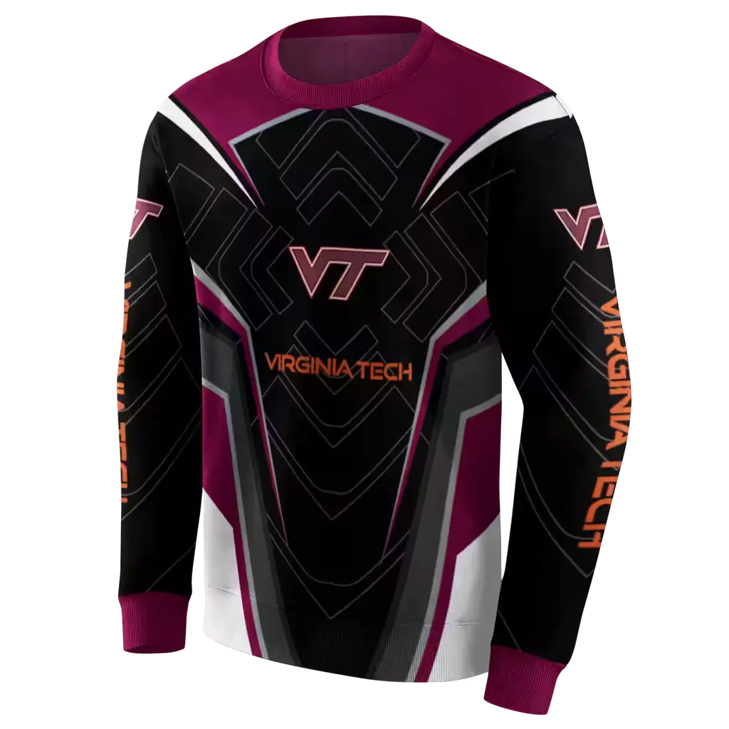 virginia tech hokies futuristic pattern maroon black hoodie new arrival virginia tech hokies futuristic pattern maroon black hoodie new arrival