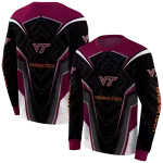 virginia tech hokies futuristic pattern maroon black hoodie best selling