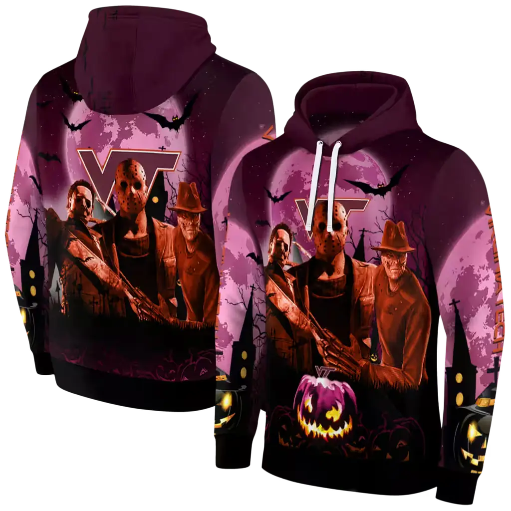 virginia tech hokies halloween vibes maroon black hoodie fashion forward virginia tech hokies halloween vibes maroon black hoodie fashion forward