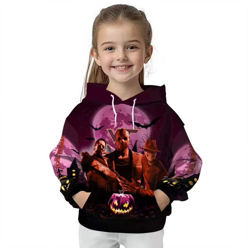 virginia tech hokies halloween vibes maroon black hoodie top rated virginia tech hokies halloween vibes maroon black hoodie top rated