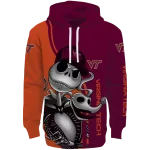 virginia tech hokies jack skellington maroon hoodie best selling