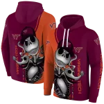 virginia tech hokies jack skellington maroon hoodie best selling