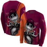 virginia tech hokies jack skellington maroon hoodie best selling