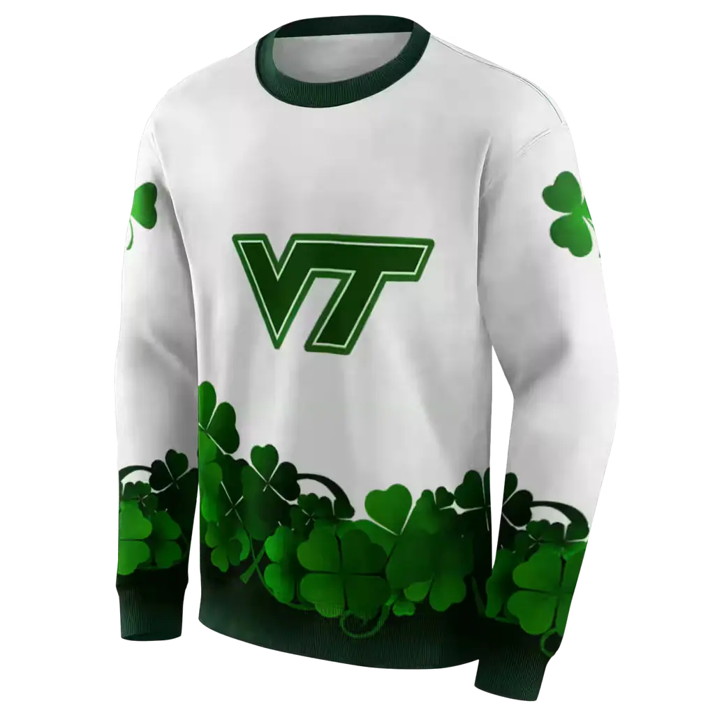 virginia tech hokies lucky motif white green hoodie new arrival virginia tech hokies lucky motif white green hoodie new arrival