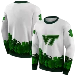virginia tech hokies lucky motif white green hoodie best selling