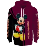 virginia tech hokies mickey mouse maroon black hoodie best selling