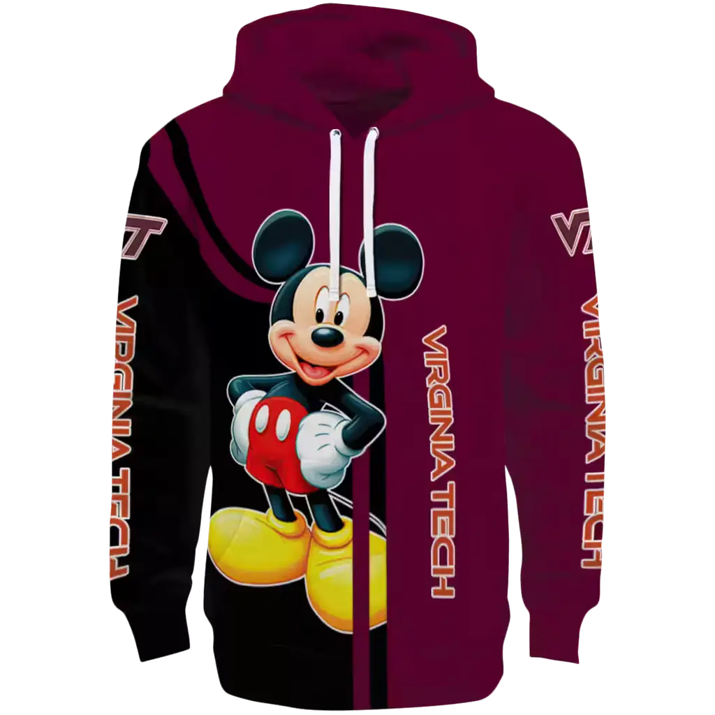 virginia tech hokies mickey mouse maroon black hoodie best selling virginia tech hokies mickey mouse maroon black hoodie best selling