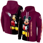 virginia tech hokies mickey mouse maroon black hoodie best selling