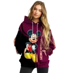 virginia tech hokies mickey mouse maroon black hoodie best selling